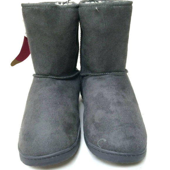 Gold Toe Womens Boots Microsuede Low Calf Faux Fur - Picture 4 of 4